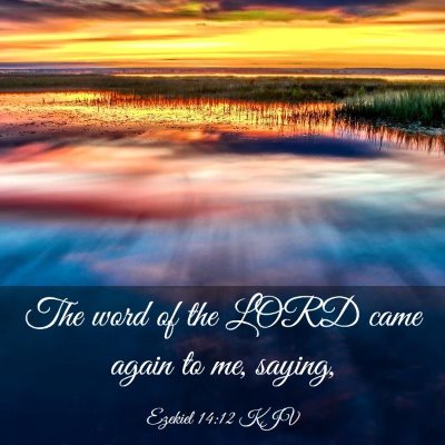 Picture 03 - Ezekiel 14:12 KJV - The word of the LORD came again to me, - Bible Verse Picture