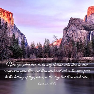 Picture 03 - Ezekiel 16:5 KJV - None eye pitied thee, to do any of these unto - Bible Verse Picture