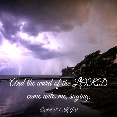 Picture 03 - Ezekiel 17:1 KJV - And the word of the LORD came unto me, - Bible Verse Picture