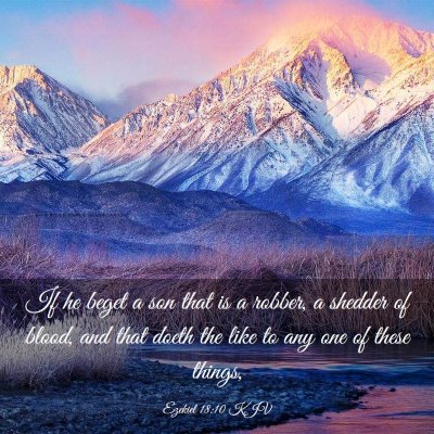 Picture 03 - Ezekiel 18:10 KJV - If he beget a son that is a robber, a shedder of - Bible Verse Picture