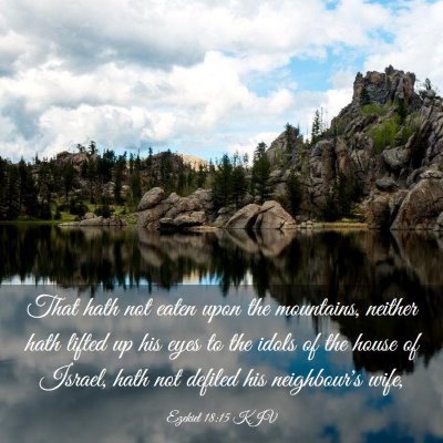 Picture 03 - Ezekiel 18:15 KJV - That hath not eaten upon the mountains, neither - Bible Verse Picture