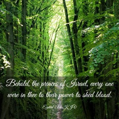 Picture 03 - Ezekiel 22:6 KJV - Behold, the princes of Israel, every one were in - Bible Verse Picture