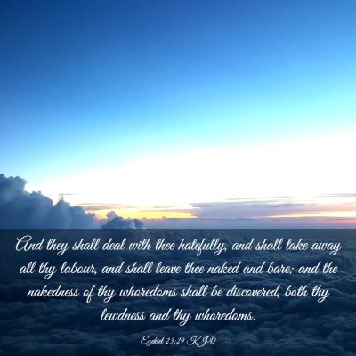 Picture 03 - Ezekiel 23:29 KJV - And they shall deal with thee hatefully, and - Bible Verse Picture