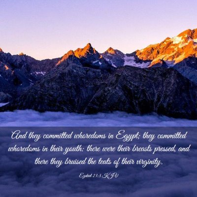 Picture 03 - Ezekiel 23:3 KJV - And they committed whoredoms in Egypt; they - Bible Verse Picture