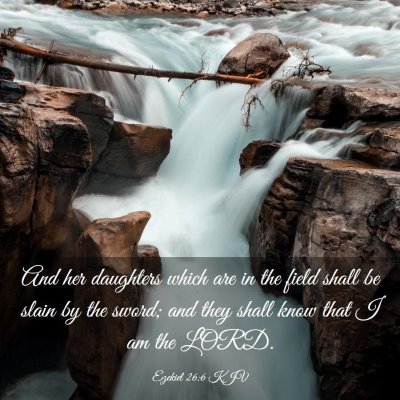 Picture 03 - Ezekiel 26:6 KJV - And her daughters which are in the field shall be - Bible Verse Picture