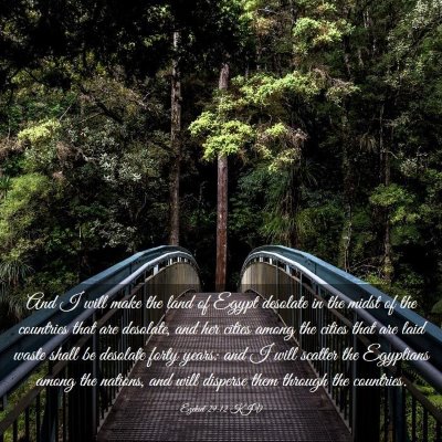 Picture 03 - Ezekiel 29:12 KJV - And I will make the land of Egypt desolate in the - Bible Verse Picture