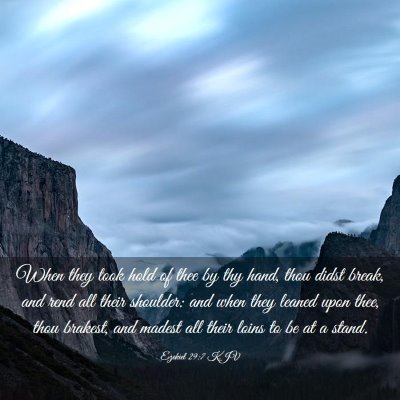 Picture 03 - Ezekiel 29:7 KJV - When they took hold of thee by thy hand, thou - Bible Verse Picture