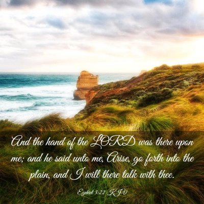Picture 03 - Ezekiel 3:22 KJV - And the hand of the LORD was there upon me; and - Bible Verse Picture