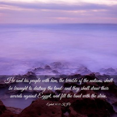 Picture 03 - Ezekiel 30:11 KJV - He and his people with him, the terrible of the - Bible Verse Picture