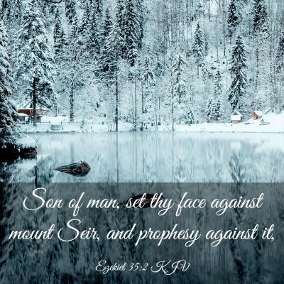 Picture 03 - Ezekiel 35:2 KJV - Son of man, set thy face against mount Seir, and - Bible Verse Picture