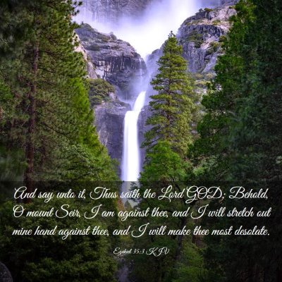 Picture 03 - Ezekiel 35:3 KJV - And say unto it, Thus saith the Lord GOD; Behold, - Bible Verse Picture