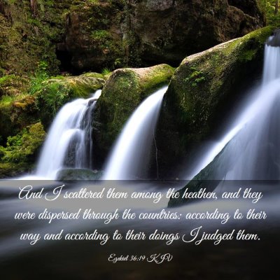 Picture 03 - Ezekiel 36:19 KJV - And I scattered them among the heathen, and they - Bible Verse Picture