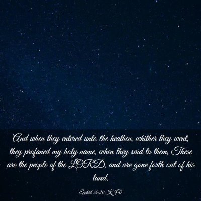 Picture 03 - Ezekiel 36:20 KJV - And when they entered unto the heathen, whither - Bible Verse Picture