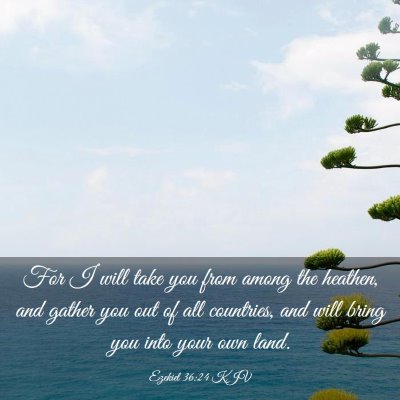 Picture 03 - Ezekiel 36:24 KJV - For I will take you from among the heathen, and - Bible Verse Picture