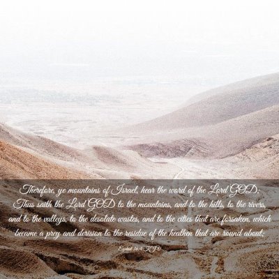 Picture 03 - Ezekiel 36:4 KJV - Therefore, ye mountains of Israel, hear the word - Bible Verse Picture