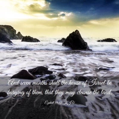 Picture 03 - Ezekiel 39:12 KJV - And seven months shall the house of Israel be - Bible Verse Picture