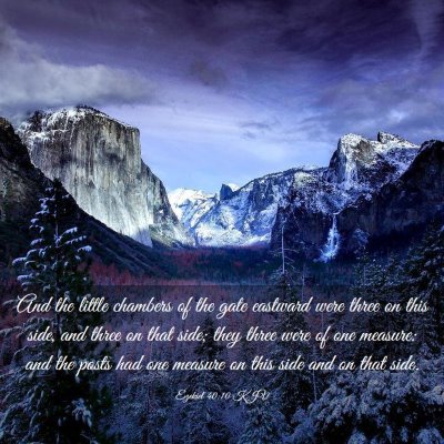 Picture 03 - Ezekiel 40:10 KJV - And the little chambers of the gate eastward were - Bible Verse Picture