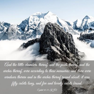 Picture 03 - Ezekiel 40:33 KJV - And the little chambers thereof, and the posts - Bible Verse Picture