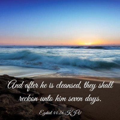 Picture 03 - Ezekiel 44:26 KJV - And after he is cleansed, they shall reckon unto - Bible Verse Picture