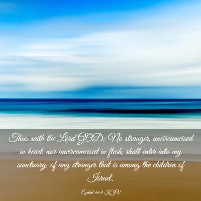 Picture 03 - Ezekiel 44:9 KJV - Thus saith the Lord GOD; No stranger, - Bible Verse Picture
