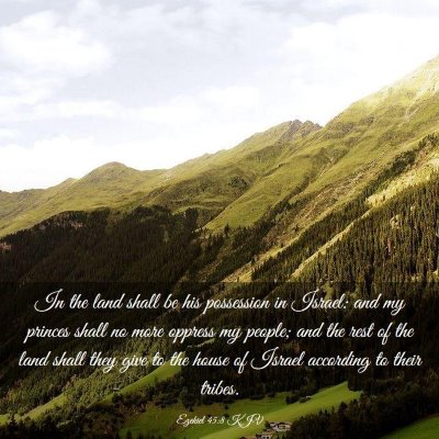 Picture 03 - Ezekiel 45:8 KJV - In the land shall be his possession in Israel: - Bible Verse Picture