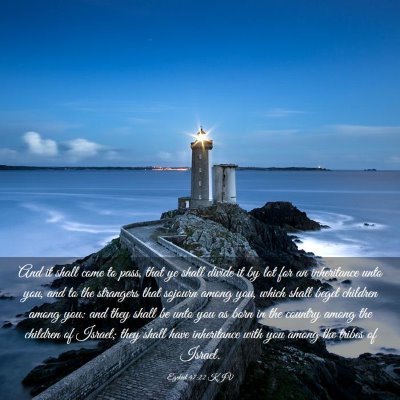 Picture 03 - Ezekiel 47:22 KJV - And it shall come to pass, that ye shall divide - Bible Verse Picture