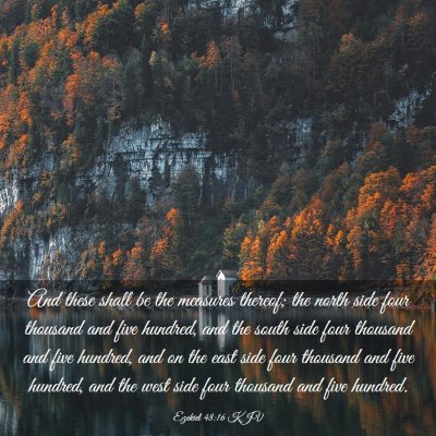 Picture 03 - Ezekiel 48:16 KJV - And these shall be the measures thereof; the - Bible Verse Picture