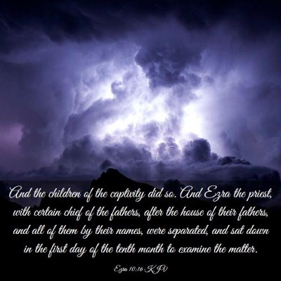 Picture 03 - Ezra 10:16 KJV - And the children of the captivity did so. And - Bible Verse Picture