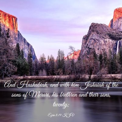Picture 03 - Ezra 8:19 KJV - And Hashabiah, and with him Jeshaiah of the sons - Bible Verse Picture