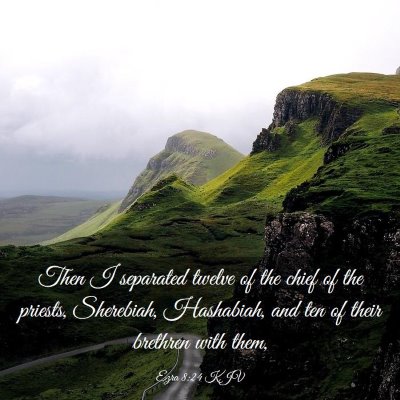 Picture 03 - Ezra 8:24 KJV - Then I separated twelve of the chief of the - Bible Verse Picture