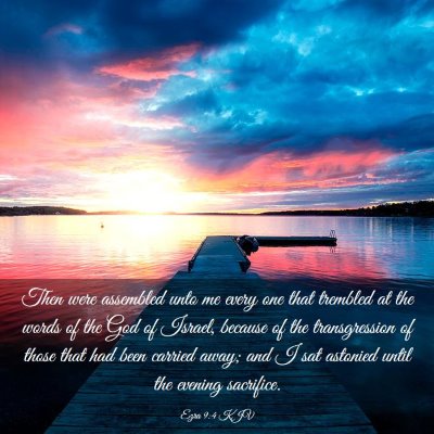 Picture 03 - Ezra 9:4 KJV - Then were assembled unto me every one that - Bible Verse Picture