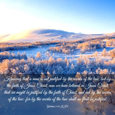 Picture 03 - Galatians 2:16 KJV - Knowing that a man is not justified by the works - Bible Verse Picture