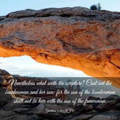 Picture 03 - Galatians 4:30 KJV - Nevertheless what saith the scripture? Cast out - Bible Verse Picture