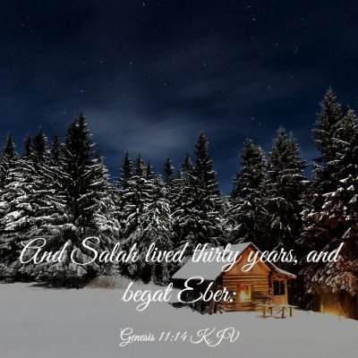 Picture 03 - Genesis 11:14 KJV - And Salah lived thirty years, and begat - Bible Verse Picture