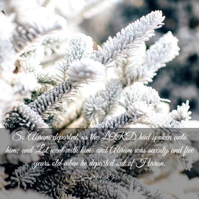 Picture 03 - Genesis 12:4 KJV - So Abram departed, as the LORD had spoken unto - Bible Verse Picture