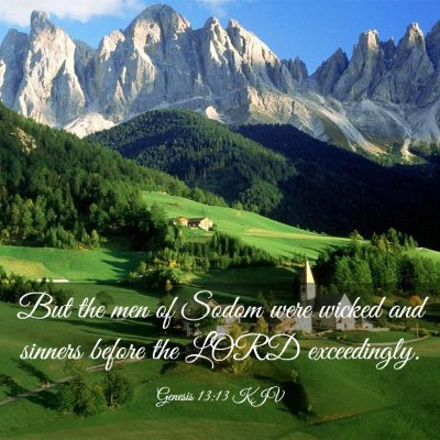 Picture 03 - Genesis 13:13 KJV - But the men of Sodom were wicked and sinners - Bible Verse Picture