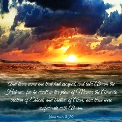 Picture 03 - Genesis 14:13 KJV - And there came one that had escaped, and told - Bible Verse Picture