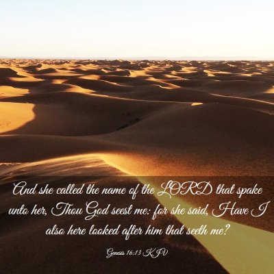 Picture 03 - Genesis 16:13 KJV - And she called the name of the LORD that spake - Bible Verse Picture