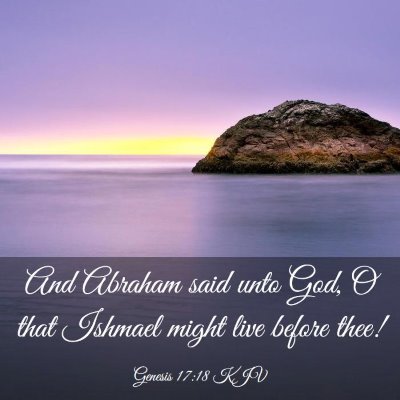 Picture 03 - Genesis 17:18 KJV - And Abraham said unto God, O that Ishmael might - Bible Verse Picture