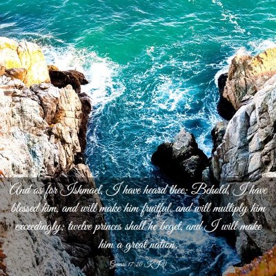 Picture 03 - Genesis 17:20 KJV - And as for Ishmael, I have heard thee: Behold, I - Bible Verse Picture