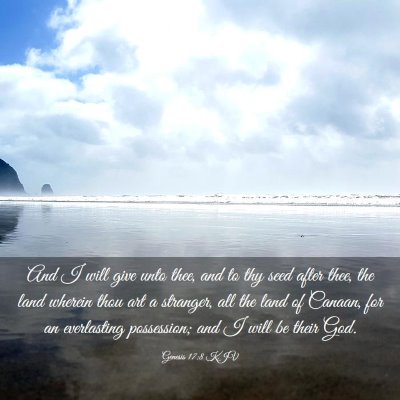 Picture 03 - Genesis 17:8 KJV - And I will give unto thee, and to thy seed after - Bible Verse Picture