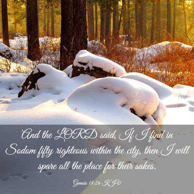 Picture 03 - Genesis 18:26 KJV - And the LORD said, If I find in Sodom fifty - Bible Verse Picture