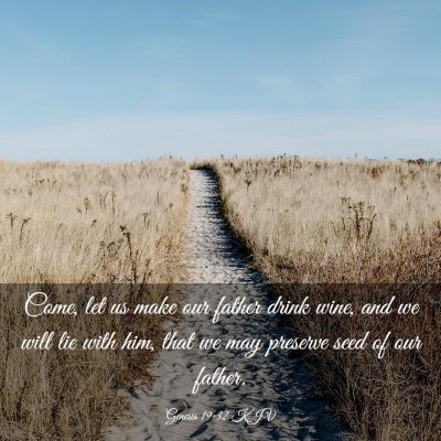 Picture 03 - Genesis 19:32 KJV - Come, let us make our father drink wine, and we - Bible Verse Picture