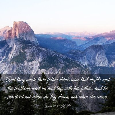 Picture 03 - Genesis 19:33 KJV - And they made their father drink wine that night: - Bible Verse Picture