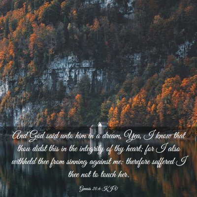 Picture 03 - Genesis 20:6 KJV - And God said unto him in a dream, Yea, I know - Bible Verse Picture
