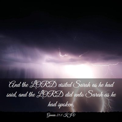 Picture 03 - Genesis 21:1 KJV - And the LORD visited Sarah as he had said, and - Bible Verse Picture