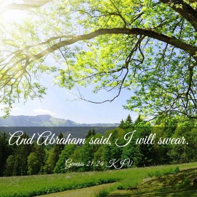 Picture 03 - Genesis 21:24 KJV - And Abraham said, I will - Bible Verse Picture