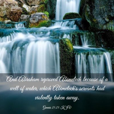 Picture 03 - Genesis 21:25 KJV - And Abraham reproved Abimelech because of a well - Bible Verse Picture