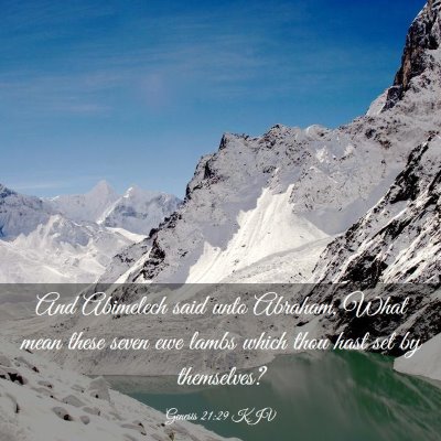 Picture 03 - Genesis 21:29 KJV - And Abimelech said unto Abraham, What mean these - Bible Verse Picture