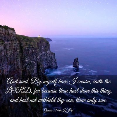 Picture 03 - Genesis 22:16 KJV - And said, By myself have I sworn, saith the LORD, - Bible Verse Picture